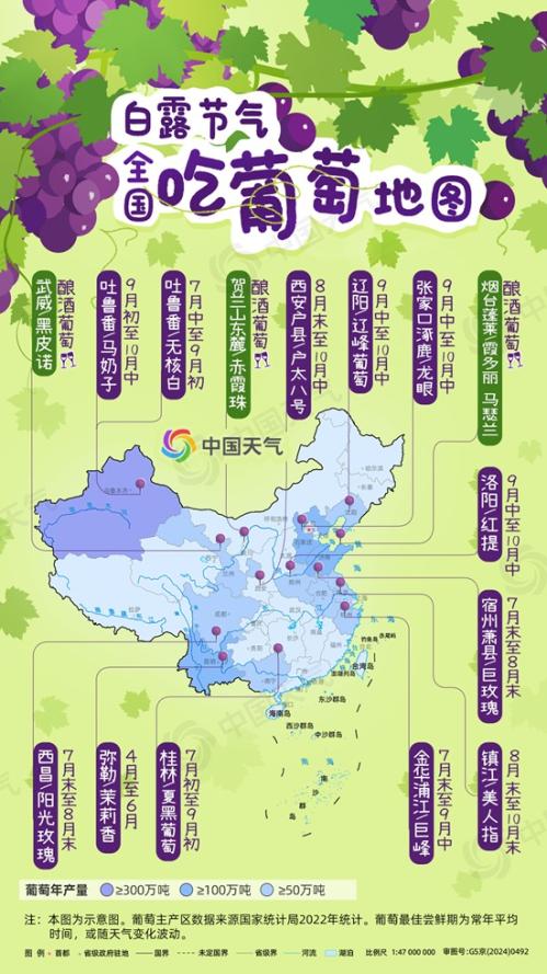 白露为霜 葡萄飘香——“中国天气”品牌赋能乡村振兴《白露节气全国吃葡萄地图》今日发布