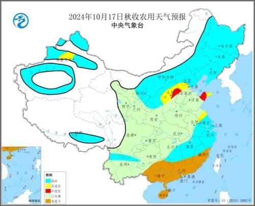 未来三天秋收区大部天气较好 17日北方秋种区有明显降水秋播受阻